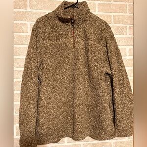 Alpine Sherpa Brown Quarter Zip Pullover XL Men’s